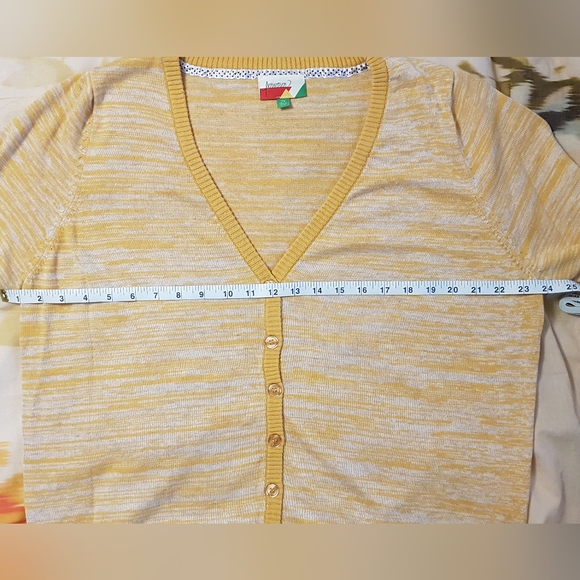 NEW! Modcloth mustard yellow cardigan size 2x - Picture 3 of 5